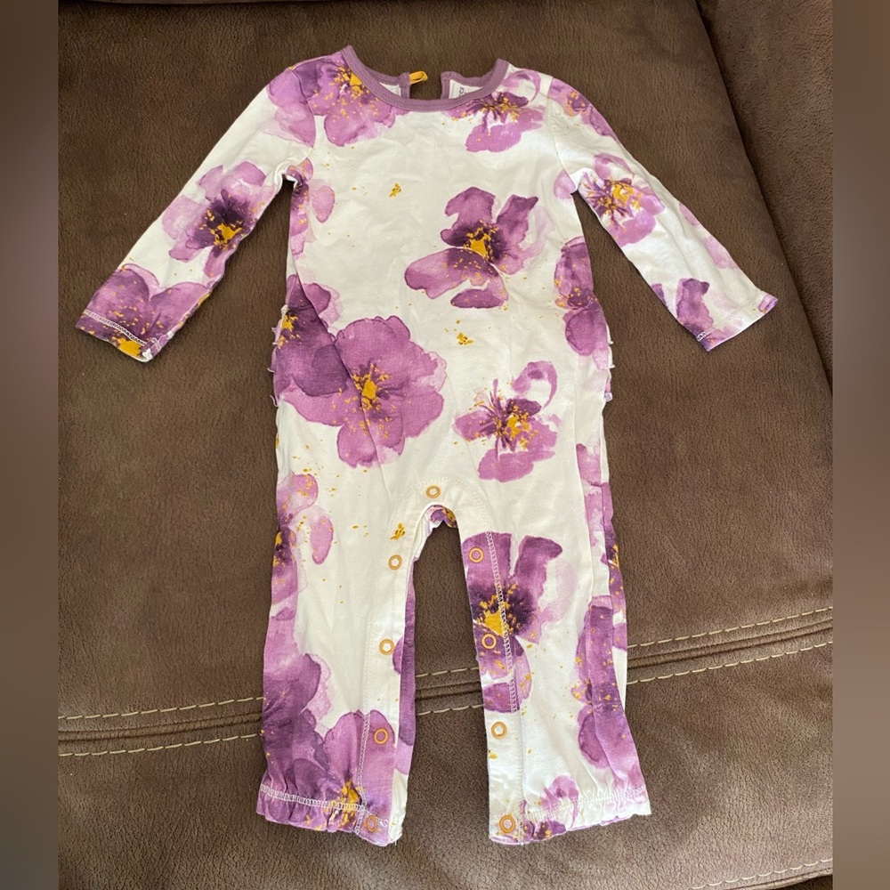 Burt's Bees Purple and Yellow Baby Onesie